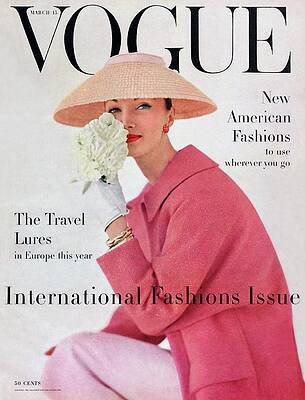 Vogue Fashion Cover with Elegant Woman Wall Art