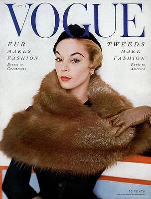 Vogue Cover with Elegant Woman Photograph