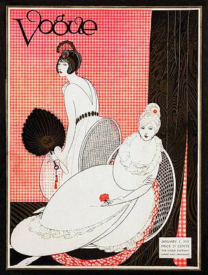 Wall Art featuring the photograph A Vogue Cover Of Women Wearing Lounging Dresses by George Wolfe Plank