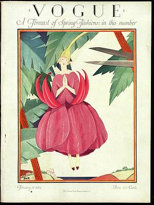 Spring Fashion Vogue Cover 1924 Wall Art