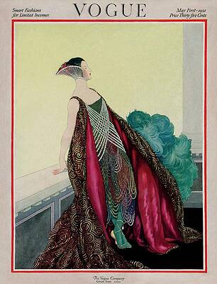 Wall Art featuring the photograph A Vogue Magazine Cover Of A Woman by George Wolfe Plank