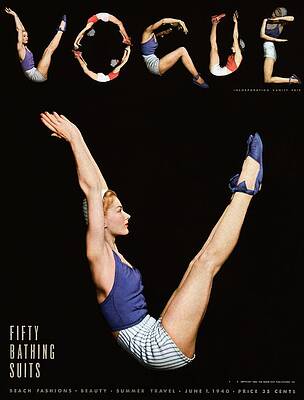 Vintage Vogue Swimwear Cover Photograph