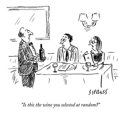 Waiter Presents Wine to Diners Wall Art