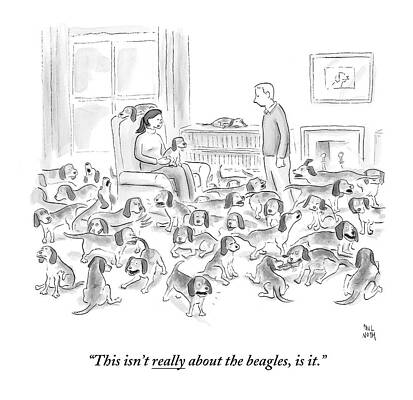 Room Filled with Many Beagles Wall Art