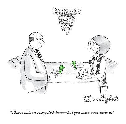 Organic Wall Art featuring the drawing A Woman Addresses A Man Across A Restaurant Table by Victoria Roberts