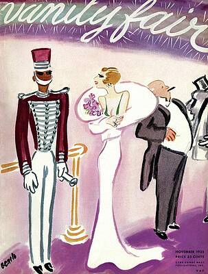 Glamorous Party Scene with Elegant Guests Wall Art