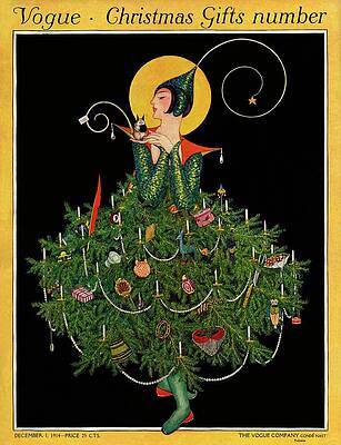 Vogue Christmas Cover 1914 Painting