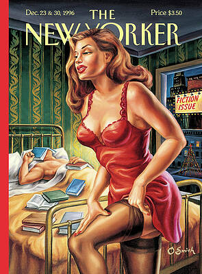 Seductive Woman in Red Dress Wall Art