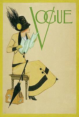 Vintage Vogue Magazine Cover Wall Art