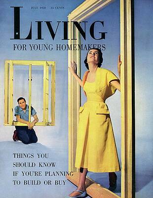 Magazine Digital Art - A Woman In A Carolyn Schnurer Dress by Phillipe Halsman