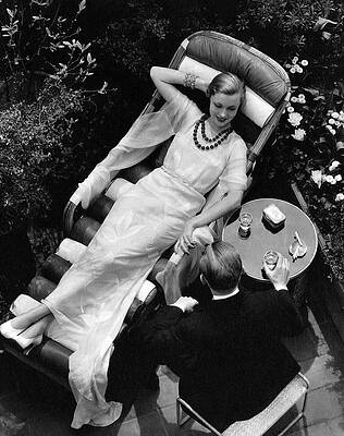 Elegant Lounge in Black and White Photograph