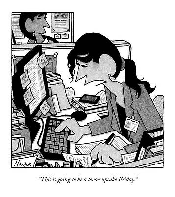 Computer Drawing - Two Cupcake Friday by William Haefeli