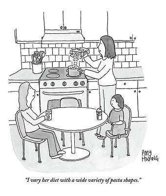 Cooking Pasta in Minimalist Kitchen Wall Art