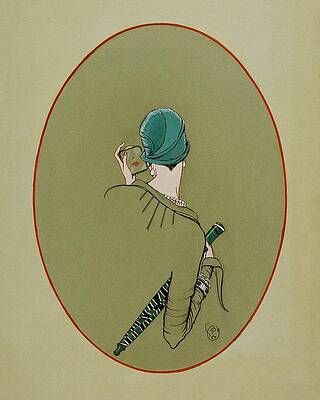 Reflection Digital Art - A Woman Looking In A Mirror by Porter Woodruff