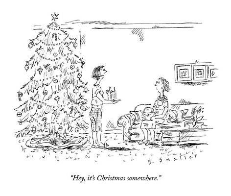 Clock Drawing - A Woman Serving Summer Drinks by Barbara Smaller