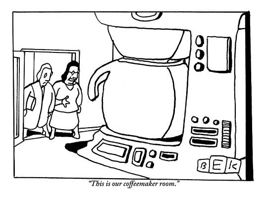 House Drawing - A Woman Shows A Friend A Room In Her House That by Bruce Eric Kaplan