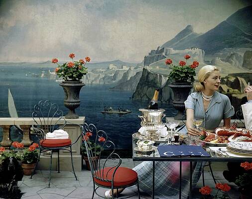 Elegant Seaside Lunch Wall Art