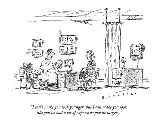 Humorous Plastic Surgery Consultation Drawing
