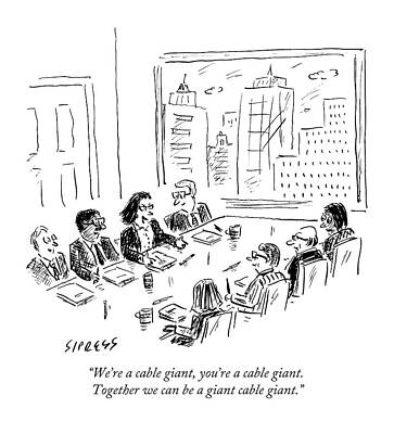 Corporate Meeting Cartoon Wall Art