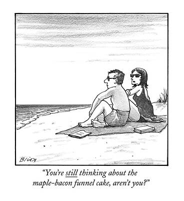 Summer Drawing - A Woman Speaks To Her Husband by Harry Bliss