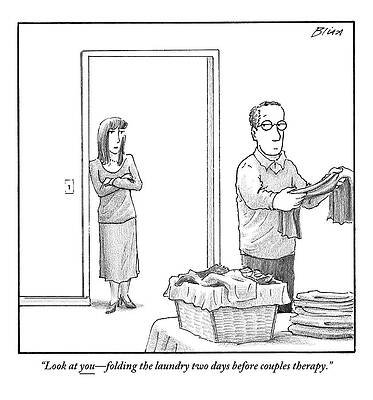 Folding Laundry Before Therapy Drawing