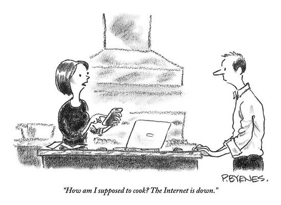 Internet Down Cooking Dilemma Wall Art