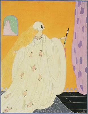 Pattern Digital Art - A Women Wearing A White Dress by Helen Dryden