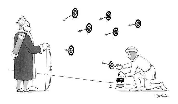 Cartoon of Archery Misdirection Wall Art