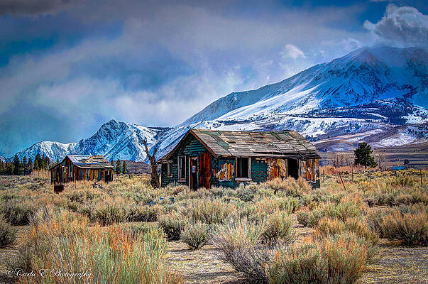 Wall Art featuring the photograph Abandoned 1b East Sierra Mountains by Carla E