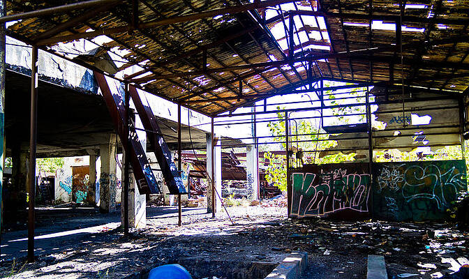 Wall Art featuring the photograph Abandoned Factory by Jonny D