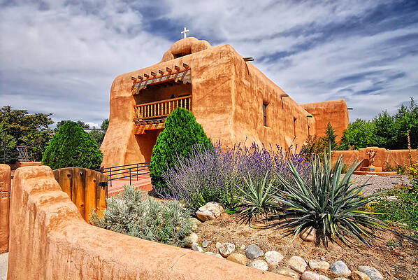 Sacred Wall Art featuring the photograph Abiquiu Mission Church by Ghostwinds Photography
