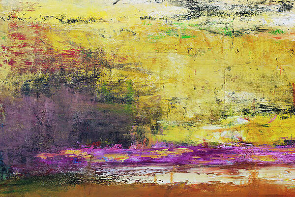 Wall Art featuring the photograph Abstract Painted Yellow Art Backgrounds by Ekely