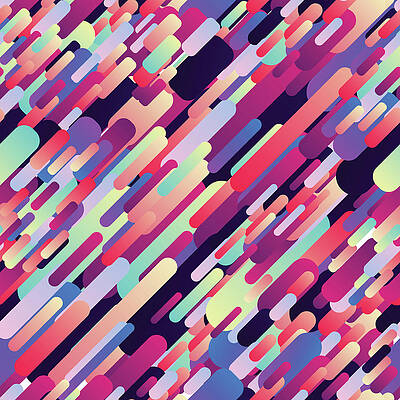 Wall Art featuring the digital art Abstract Seamless Pattern With Diagonal by Antikwar