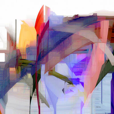 Abstract Wall Art featuring the digital art Abstract Series 7 by Rafael Salazar