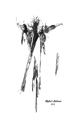 Abstract Wall Art featuring the digital art Abstract Series I by Rafael Salazar