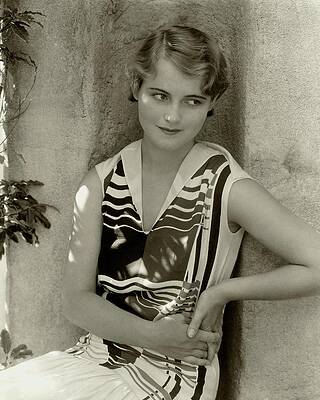 Shade Wall Art featuring the photograph Actress Lois Moran by Edward Steichen