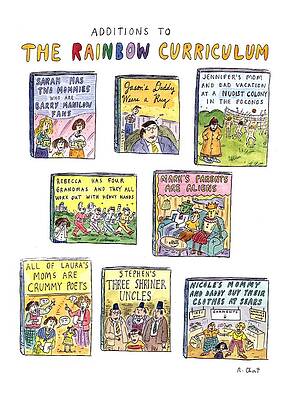4 Wall Art featuring the drawing Additions To The Rainbow Curriculum by Roz Chast