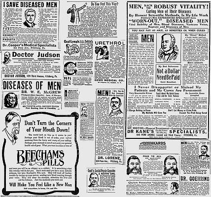 Historical Wall Art featuring the photograph Advert - Edwardian Mens Health by Richard Reeve