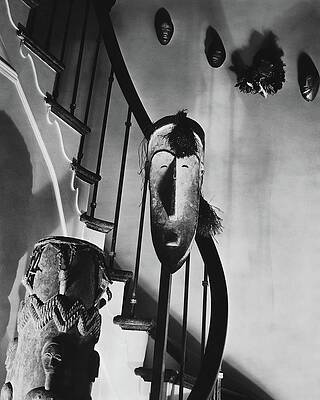 Antique Photograph - African Masks And Drums In Eugene O'neill's by Anton Bruehl