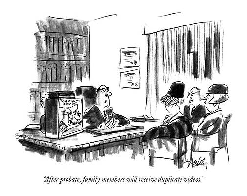 Nose Drawing - After Probate by Donald Reilly