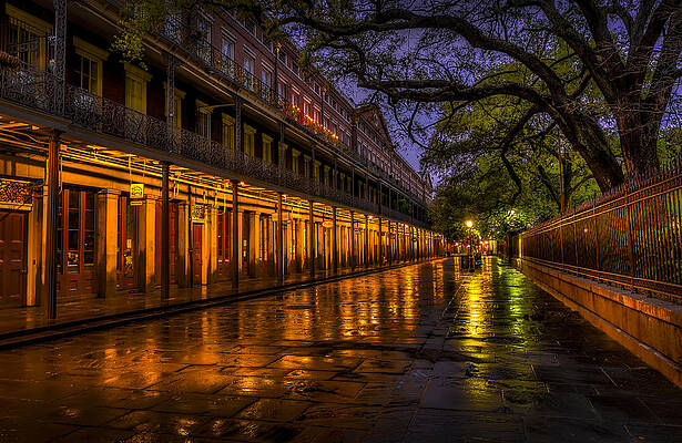 Dimly Lit Street in New Orleans Wall Art