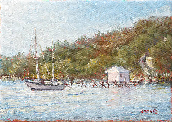 Wall Art featuring the painting Afternoon On The Bay by Ritchie Eyma