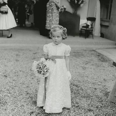 6 Wall Art featuring the photograph Agnes Humann As A Flower Girl by Jacques Boucher