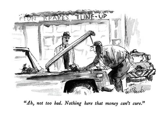 Hood Drawing - Ah, Not Too Bad.  Nothing Here That Money Can't by Joseph Mirachi