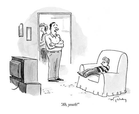 Teen Wall Art featuring the drawing Ah, Youth! by Mike Twohy