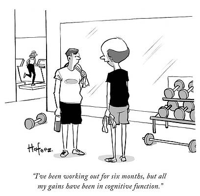 Brain Drawing - All My Gains Have Been In Cognitive Function by Kaamran Hafeez