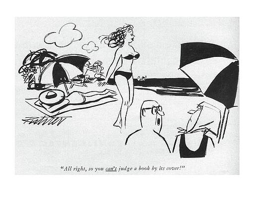 Sexy Drawing - You Can't Judge A Book By Its Cover by Mischa Richter