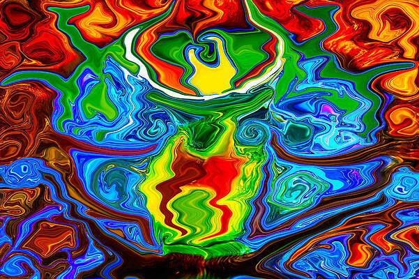 Wall Art featuring the painting Along Came A Spider by Omaste Witkowski