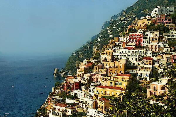 Positano Coastline View Photograph