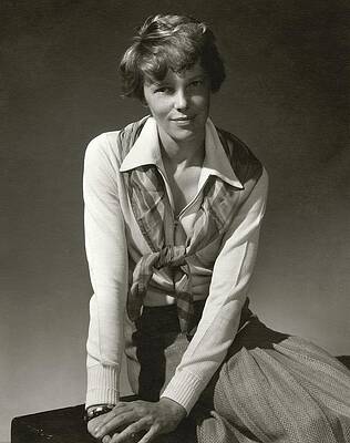 Amelia Earhart in Casual Attire Wall Art